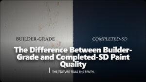 lumina the difference between builder grade and completed sd paint quality